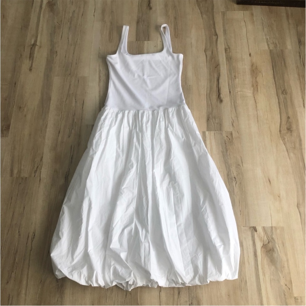 Abercrombie & Fitch L White Midi Tank Dress